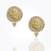 TSC angel earrings with pave