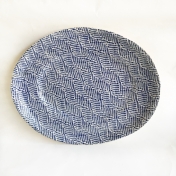 Banquet oval Braid Cobalt