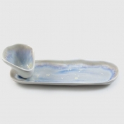 Medium Razor Clam Plate, Pearl