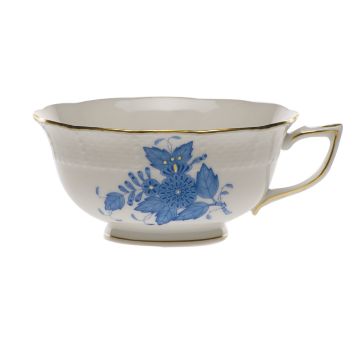 Chinese Bouquet Blue Tea Cup  (8 Oz)