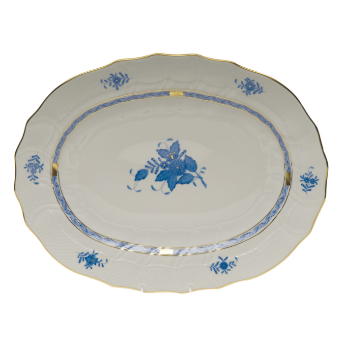 Chinese Bouquet Blue Oval Platter