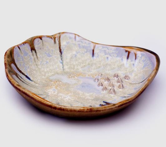 AE Ceramics Garlic Grinding Bowl Abalone Tortoise