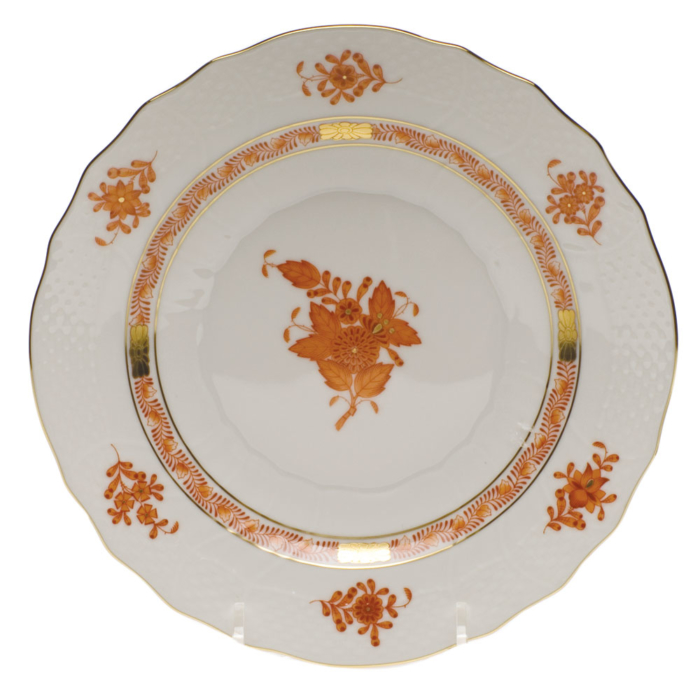 Chinese Bouquet Rust Salad Plate  7.5"D