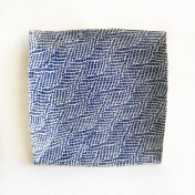 11" Square Tray Braid Cobalt