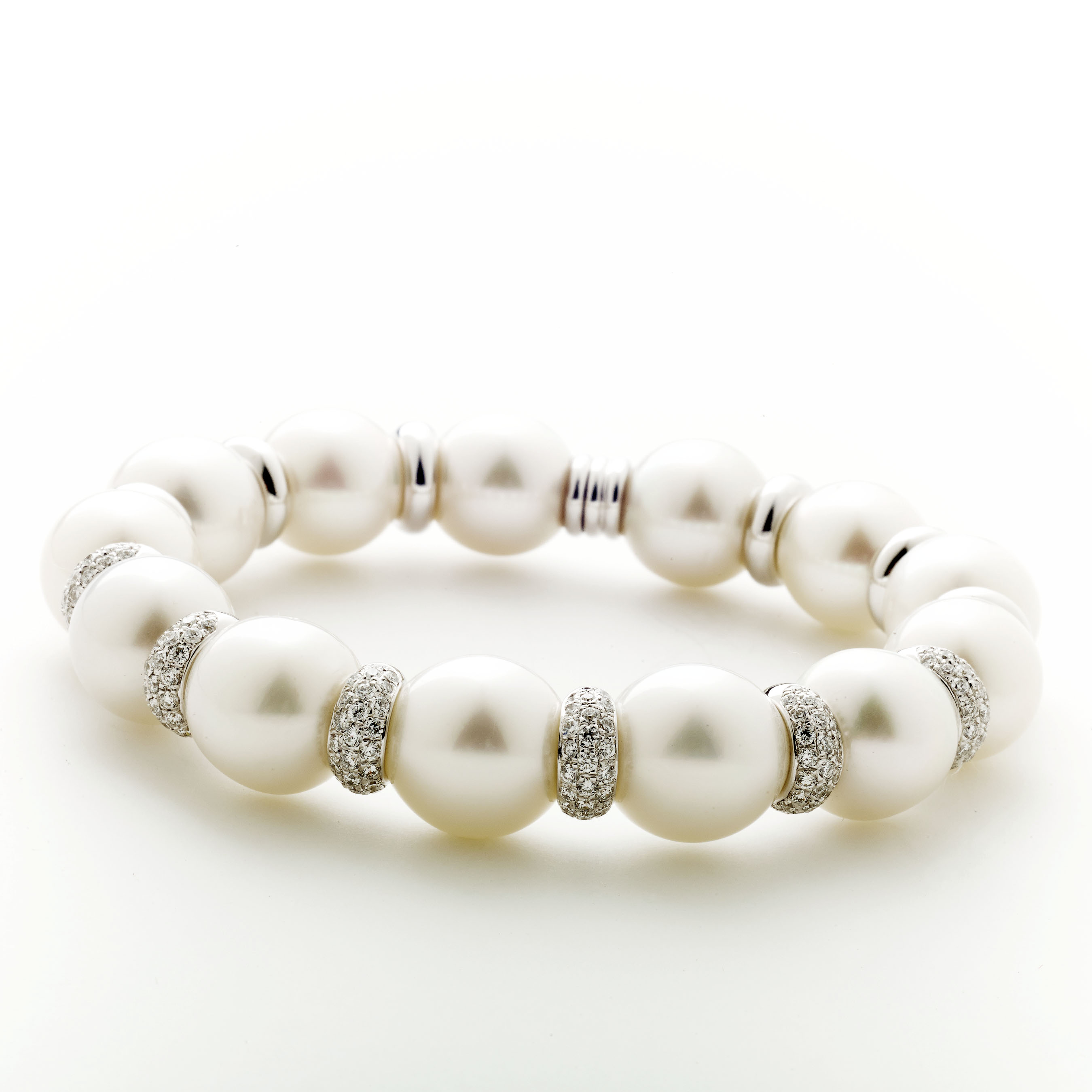 Pearl and Diamond Cuff Bracelet Pearl and Diamond Cuff Bracelet