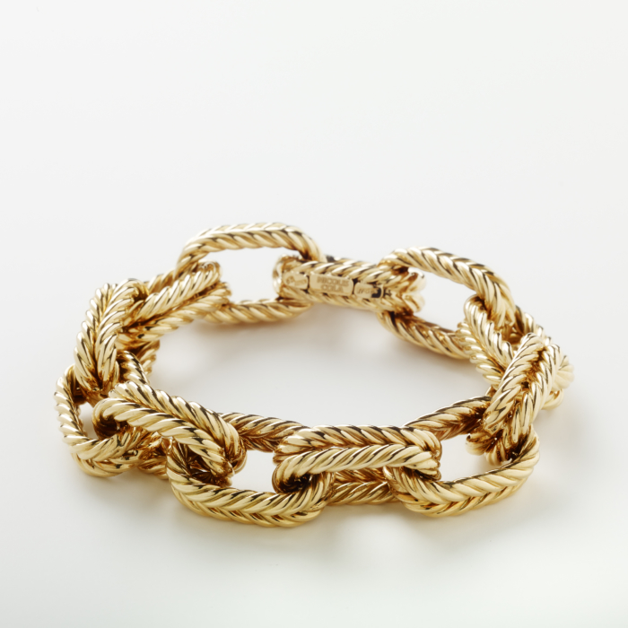 Gold Rope Link Bracelet