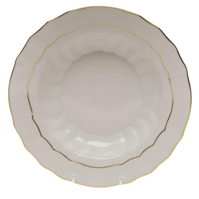 Golden Edge Rim Soup  9.5"D