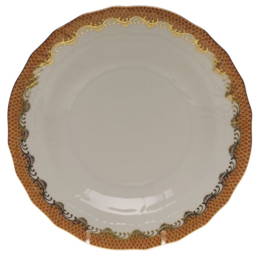 Fish Scale Rust Dessert Plate - Elizabeth Bruns, Inc.