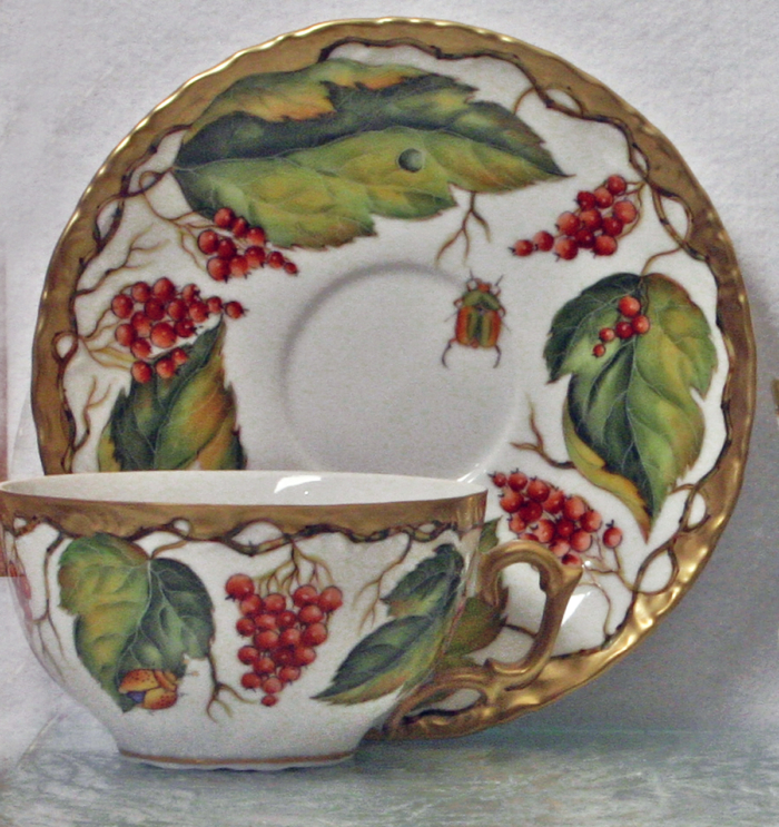 Wildberry Red Wildberry Red Tea Cup & Saucer