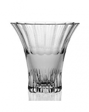 Flared handcut crystal vase