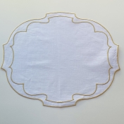 Parentesi Placemat White and Gold